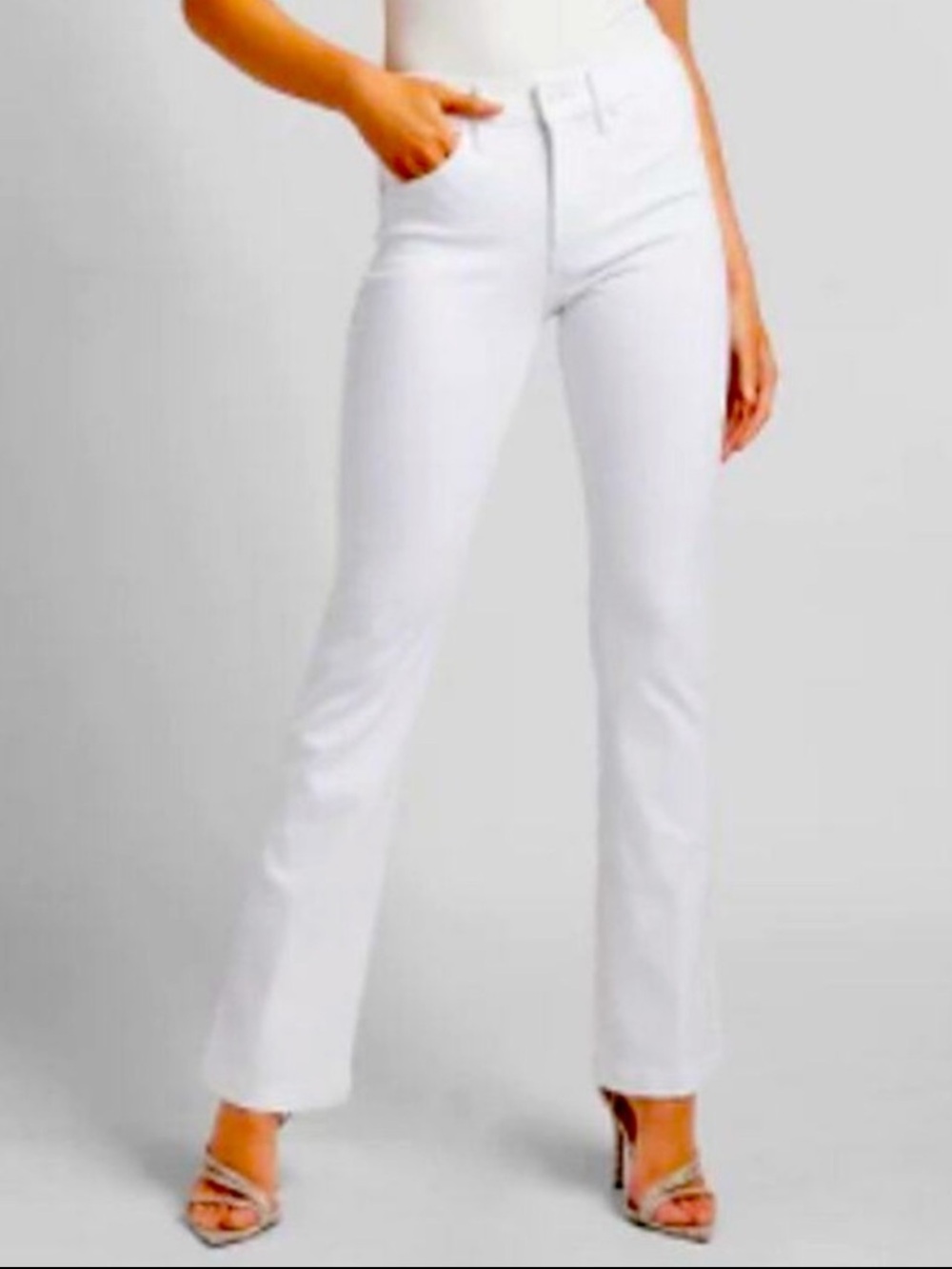 Black Orchid Straight-Leg White Jeans
